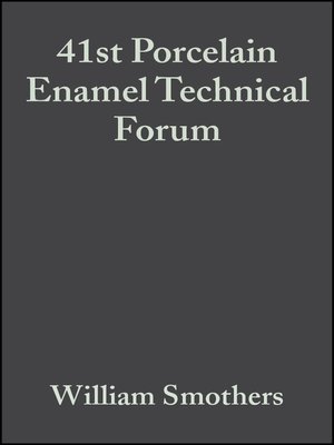 cover image of 41st Porcelain Enamel Technical Forum